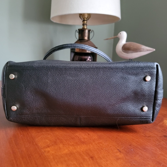 Coach Black Pebbled Leather Tote F54687 - Picture 13 of 16